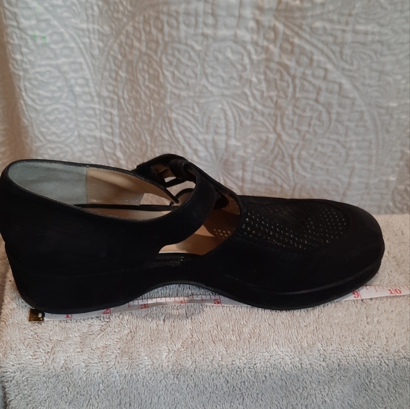 Just Our Shoes Black Mesh Top Buckled Shoes size 7.5 - Picture 13 of 13